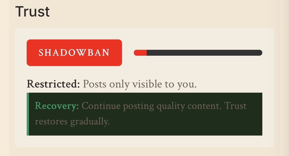 I already got shadowbanned on new spite