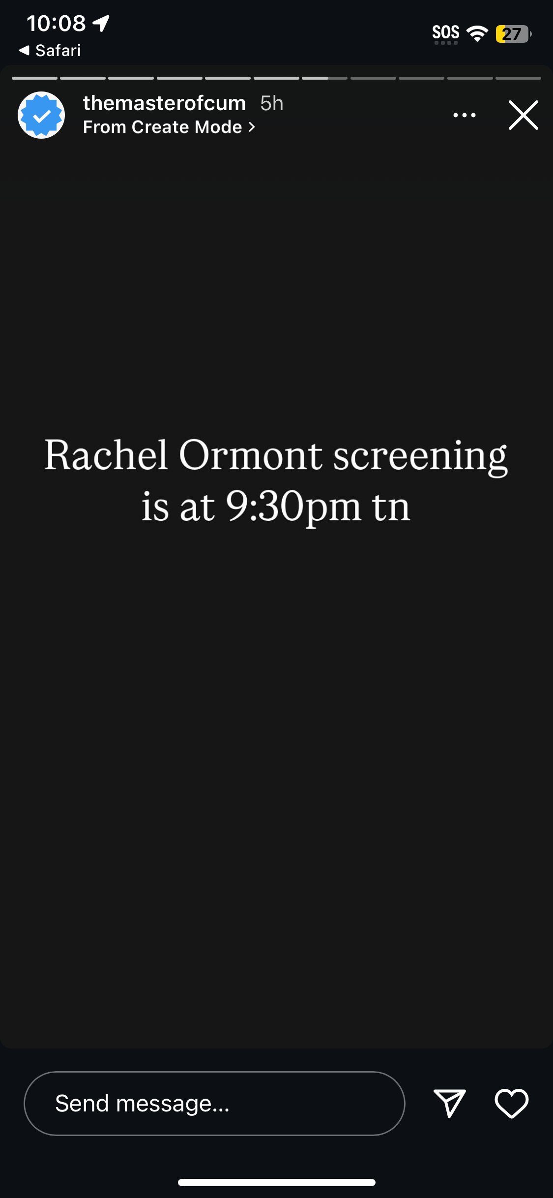 If Peter vack never posted on Instagram is the screening even happening?